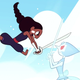 Connie and Pearl sparring.